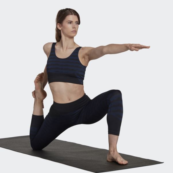 Legging Adidas Marimekko Aeroknit 7/8 Bleu Marine