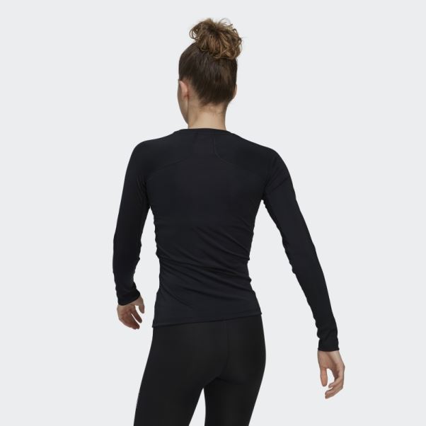 Haut D'entraînement Adidas Techfit Noir à Manches Longues
