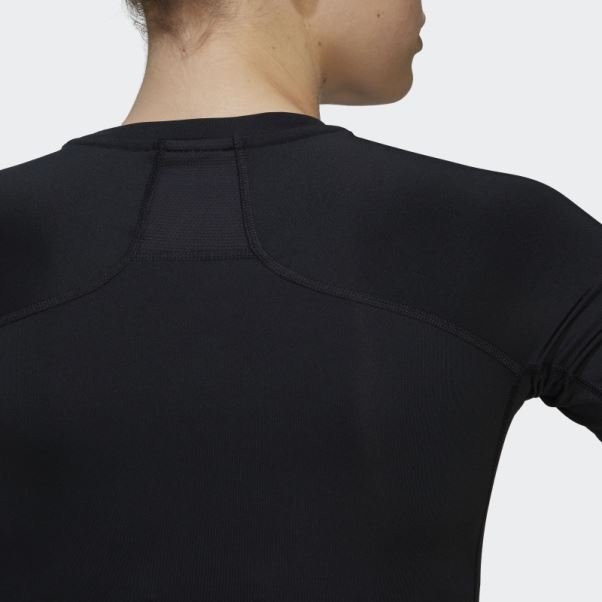 Haut D'entraînement Adidas Techfit Noir à Manches Longues