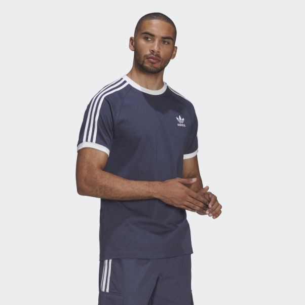 T-shirt à 3 Bandes Adicolor Classics Bleu Marine Adidas