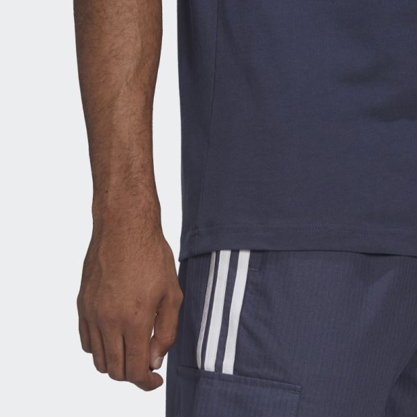 T-shirt à 3 Bandes Adicolor Classics Bleu Marine Adidas