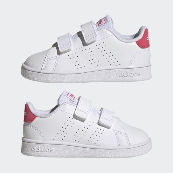 Adidas Avantage Lifestyle Court Deux Chaussures Auto-agrippantes Rose Réel