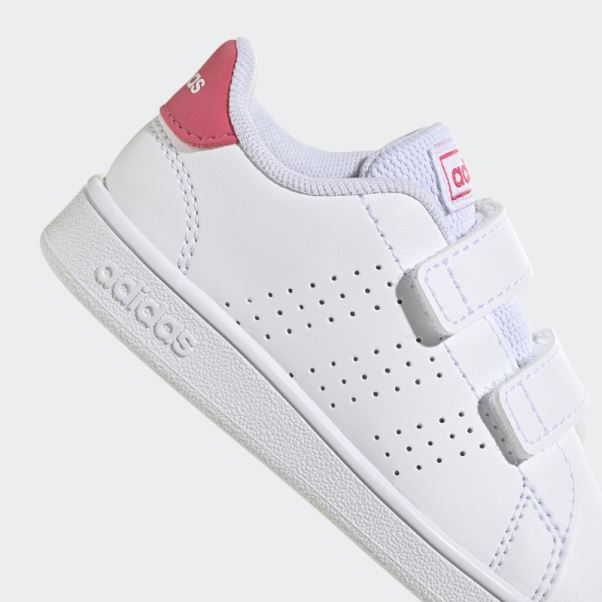 Adidas Avantage Lifestyle Court Deux Chaussures Auto-agrippantes Rose Réel