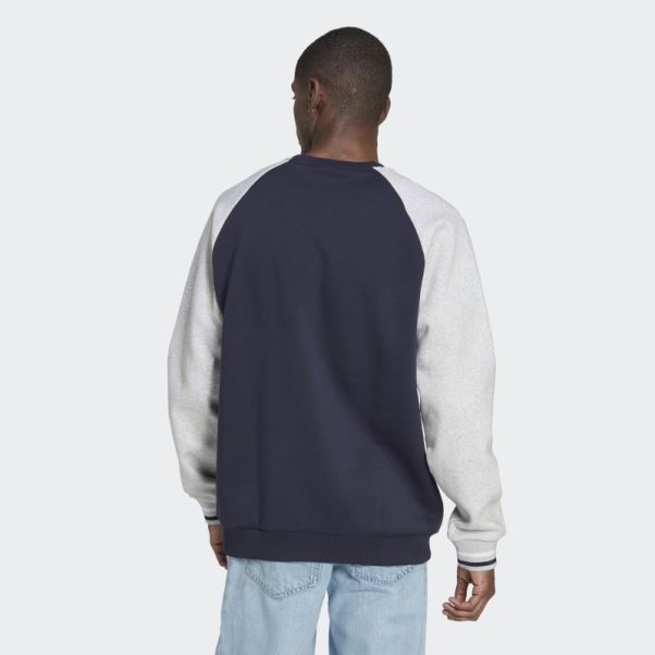 Sweat Adidas Varsity Ras Du Cou Encre