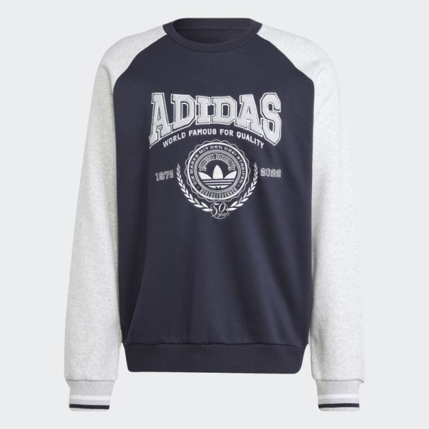 Sweat Adidas Varsity Ras Du Cou Encre