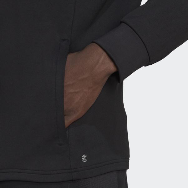 Veste En Maille à Fermeture éclair Pour Tous Les Jours Adidas Noir
