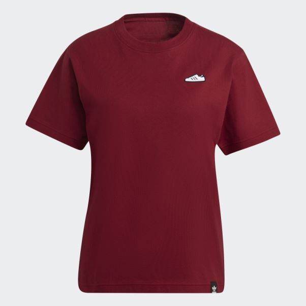 T-shirt Brodé Adidas Bordeaux