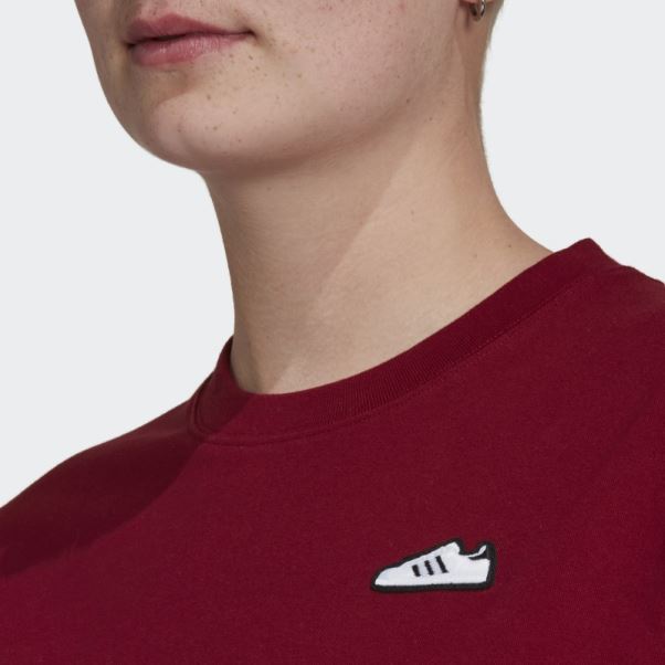 T-shirt Brodé Adidas Bordeaux
