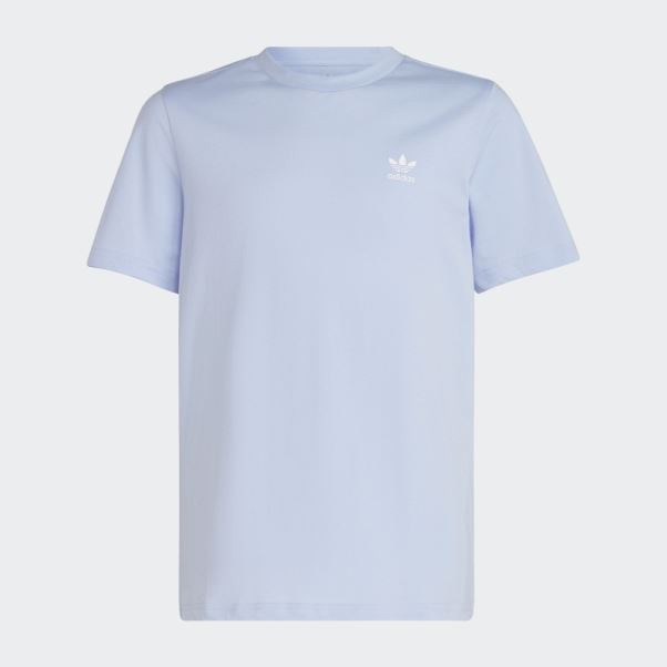 Tee Shirt Adicolor Bleu Aube Adidas