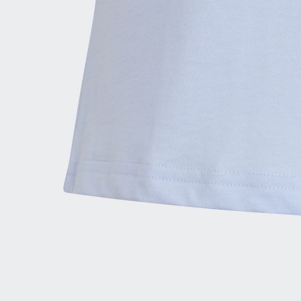 Tee Shirt Adicolor Bleu Aube Adidas