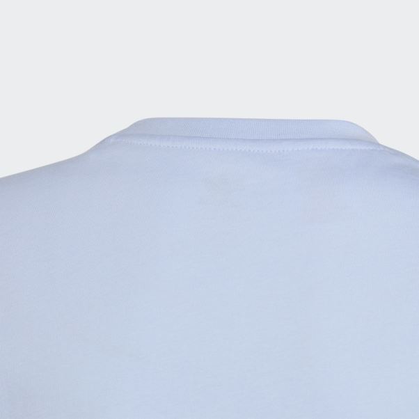 Tee Shirt Adicolor Bleu Aube Adidas