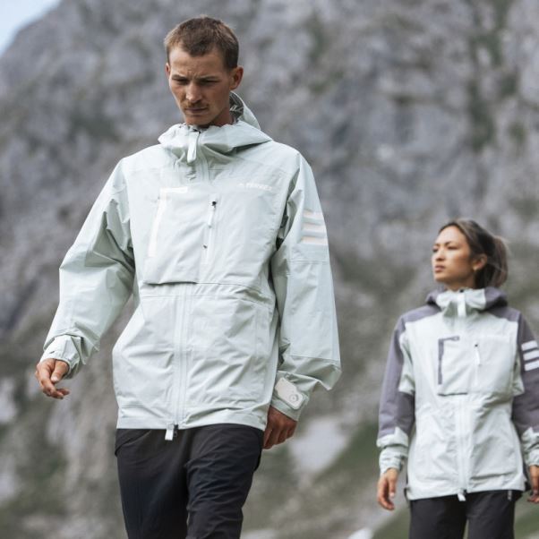 Veste De Randonnée Terrex Xploric Rain.rdy Adidas Vert