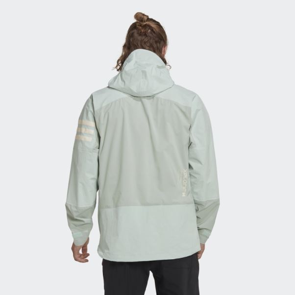 Veste De Randonnée Terrex Xploric Rain.rdy Adidas Vert