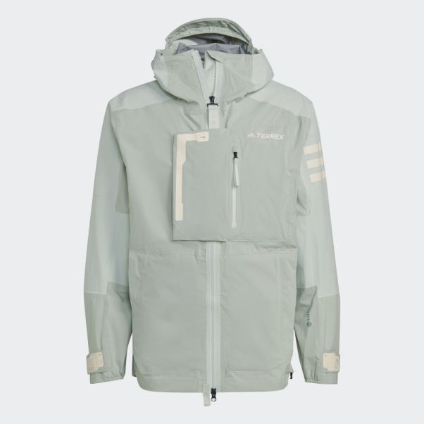 Veste De Randonnée Terrex Xploric Rain.rdy Adidas Vert