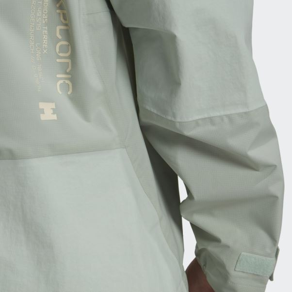 Veste De Randonnée Terrex Xploric Rain.rdy Adidas Vert