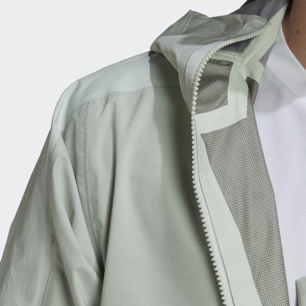 Veste De Randonnée Terrex Xploric Rain.rdy Adidas Vert