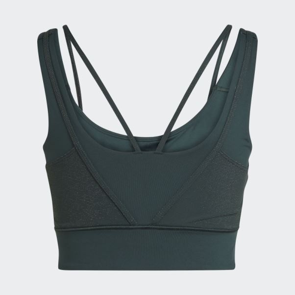 Soutien-gorge Brillant Adidas Powerimpact Training Medium-support Vert