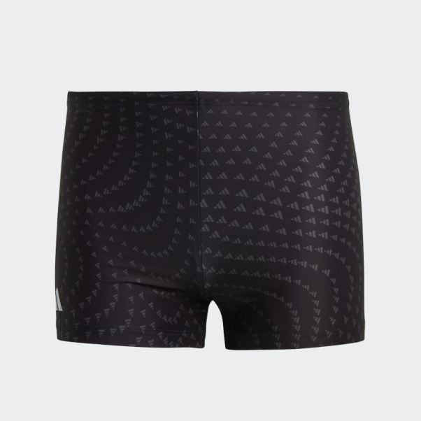 Boxer De Bain Graphique Noir Adidas