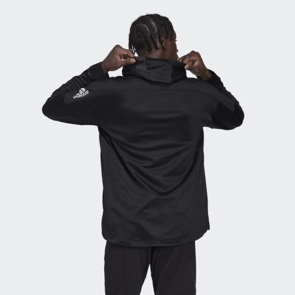 Sweat à Capuche Zippé Adidas Workout Warm Noir