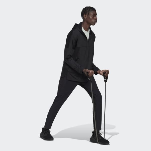 Sweat à Capuche Zippé Adidas Workout Warm Noir