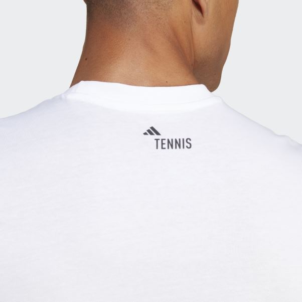 Tee Shirt Graphique Aeroready Tennis Adidas Blanc
