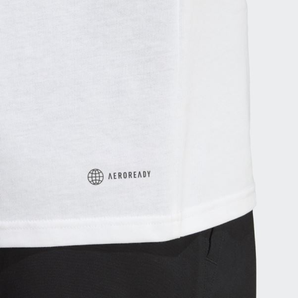 Tee Shirt Graphique Aeroready Tennis Adidas Blanc