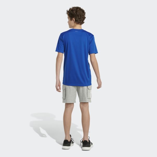 Short Cargo Polaire Gris Moyen Adidas