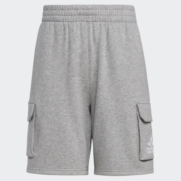 Short Cargo Polaire Gris Moyen Adidas