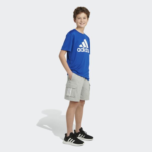 Short Cargo Polaire Gris Moyen Adidas