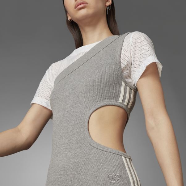 Adidas Core Heather Robe Une épaule Bleu Version