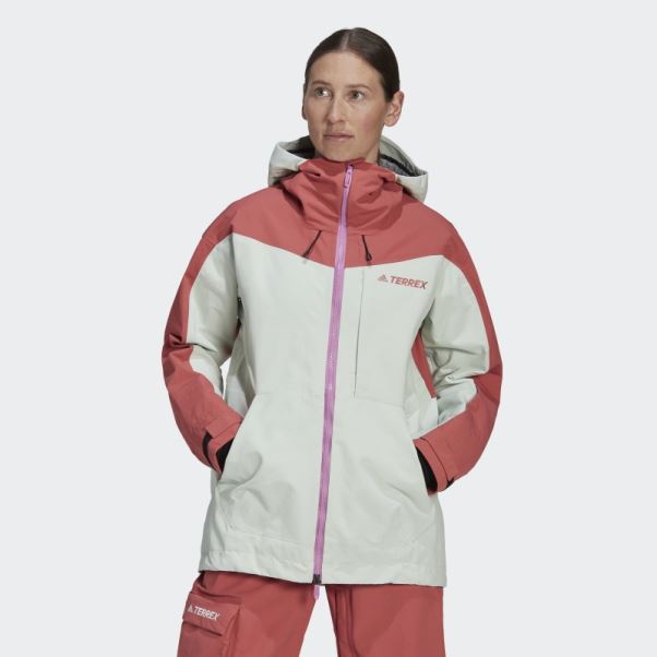 Veste De Snow En Nylon Post-consommation Terrex 3l Rouge Adidas
