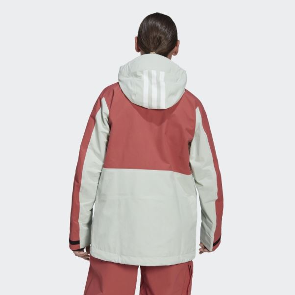Veste De Snow En Nylon Post-consommation Terrex 3l Rouge Adidas