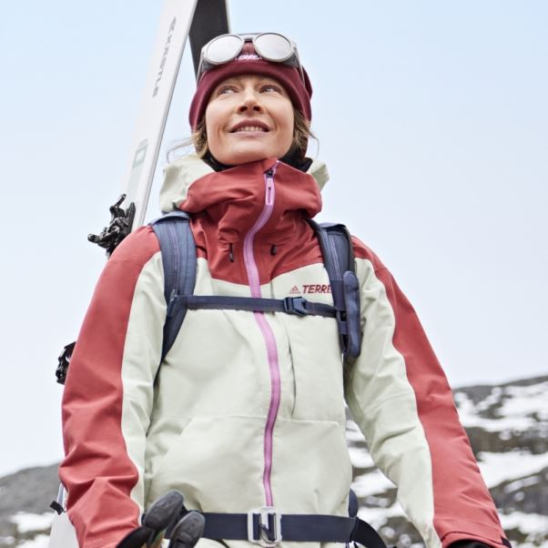 Veste De Snow En Nylon Post-consommation Terrex 3l Rouge Adidas