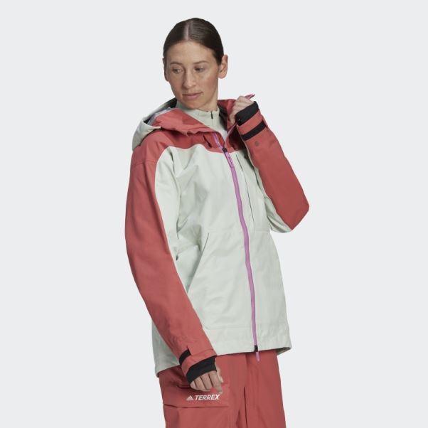 Veste De Snow En Nylon Post-consommation Terrex 3l Rouge Adidas