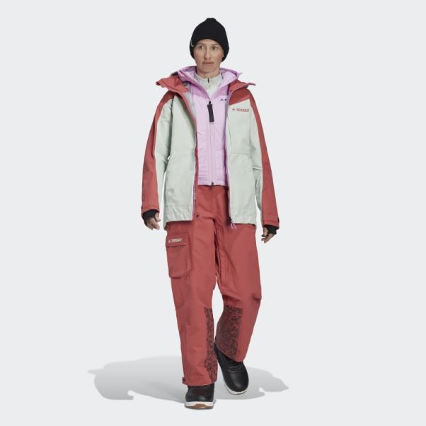 Veste De Snow En Nylon Post-consommation Terrex 3l Rouge Adidas