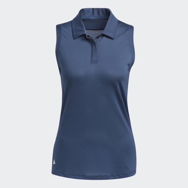 Adidas Polo Sans Manches Bleu Marine