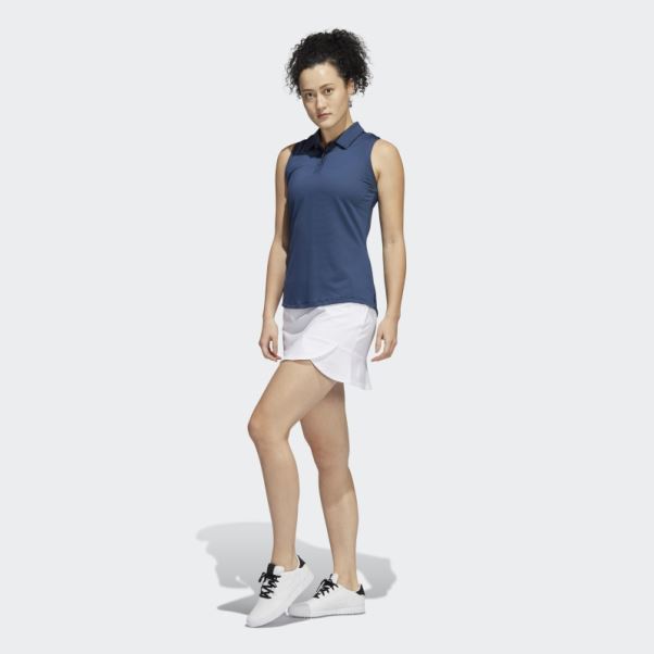 Adidas Polo Sans Manches Bleu Marine