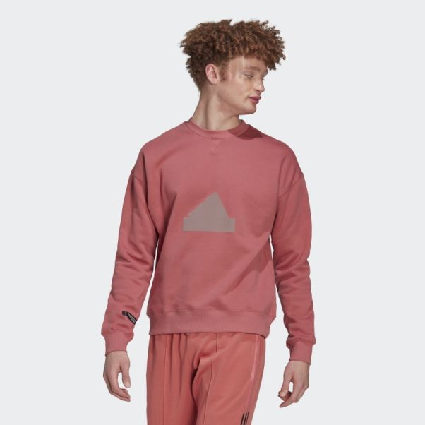 Sweat Adidas Polaire Crew Rouge