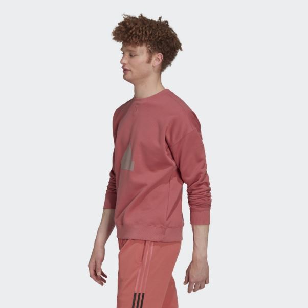 Sweat Adidas Polaire Crew Rouge