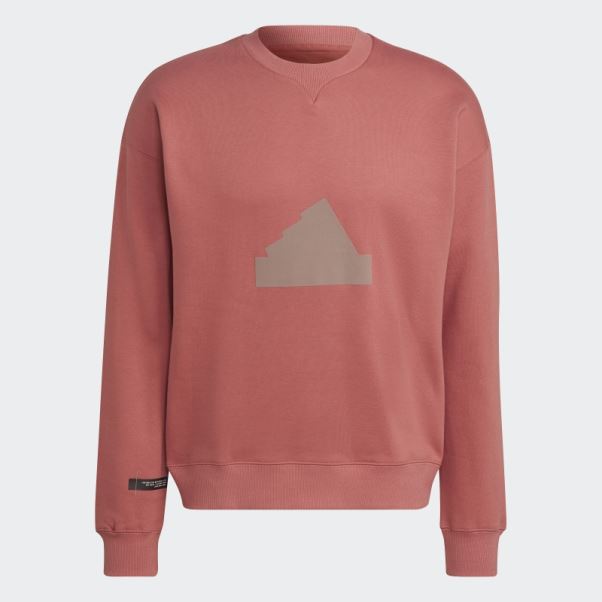 Sweat Adidas Polaire Crew Rouge