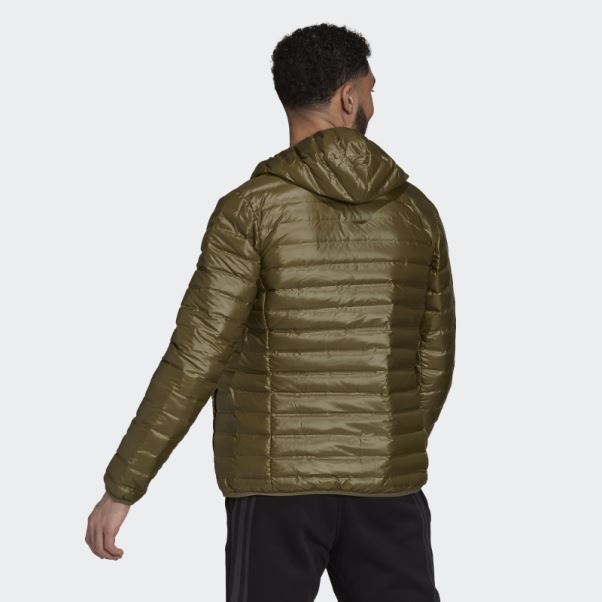 Doudoune à Capuche Adidas Olive Varilite