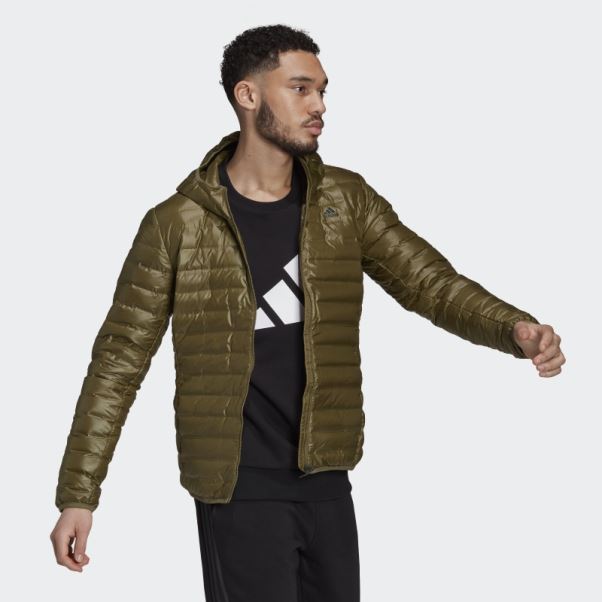 Doudoune à Capuche Adidas Olive Varilite