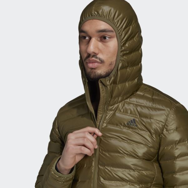 Doudoune à Capuche Adidas Olive Varilite