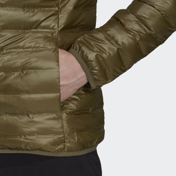 Doudoune à Capuche Adidas Olive Varilite