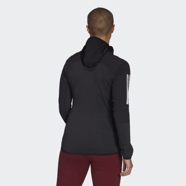 Veste à Capuche Adidas Techrock Flooce Wind Noir