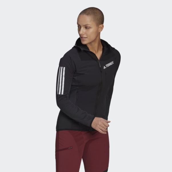 Veste à Capuche Adidas Techrock Flooce Wind Noir