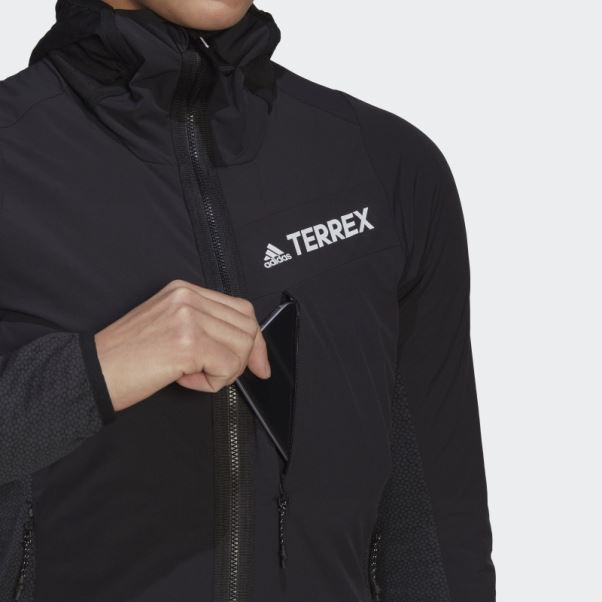 Veste à Capuche Adidas Techrock Flooce Wind Noir