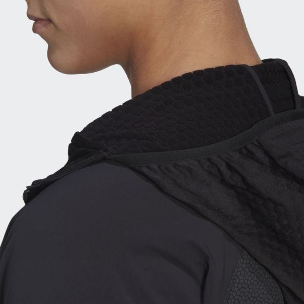 Veste à Capuche Adidas Techrock Flooce Wind Noir