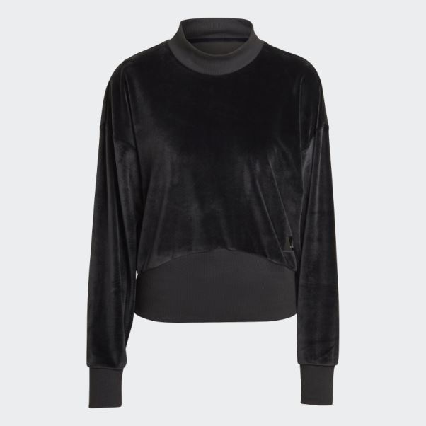Sweat Adidas Holidayz Confortable En Velours Noir