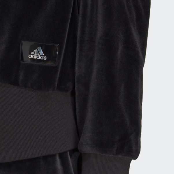 Sweat Adidas Holidayz Confortable En Velours Noir
